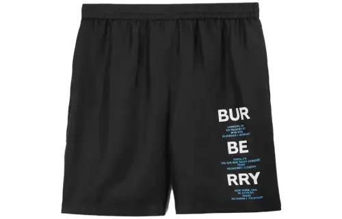 Burberry logo-print silk track shorts