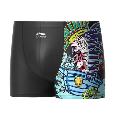 Li Ning Sports Trendy Collection Swimming Shorts Men's Black
