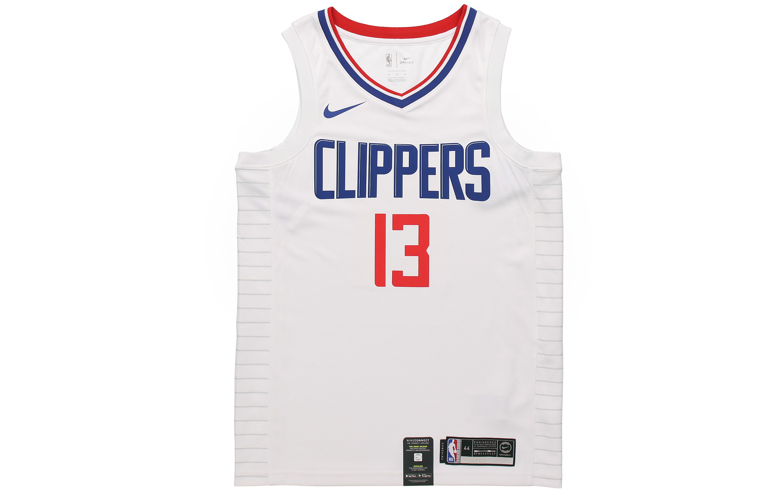 Nike NBA Los Angeles Clippers League SW Fan Edition George No. 13 Comfortable Quick-Drying Sleeveless Basketball Vest Men's White