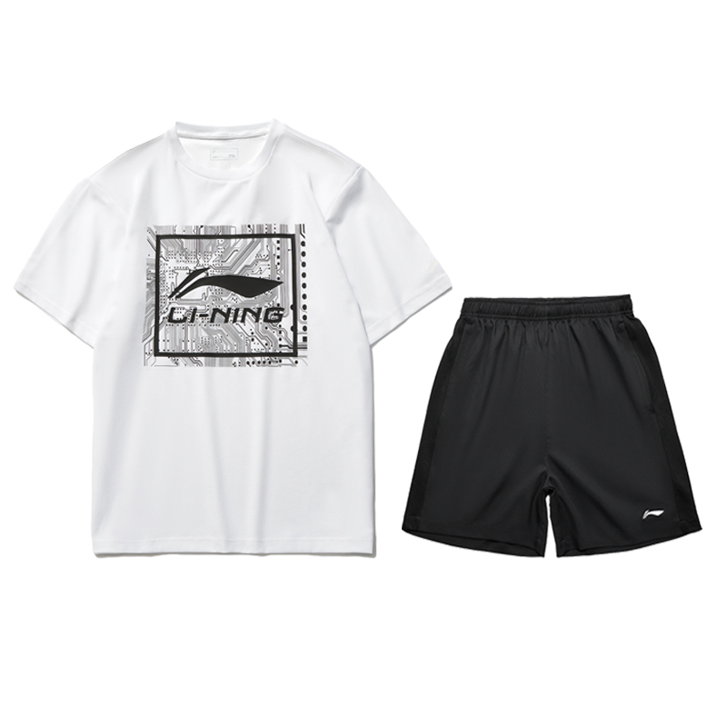 Li Ning Sports Life Collection Casual Sportswear Men’s White+Black