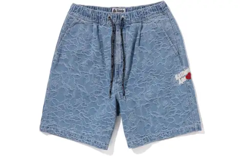 A BATHING APE Casual Shorts Men's Blue Moderate