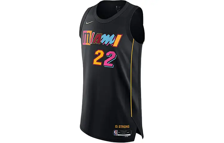 Nike NBA Miami Heat AU Player Edition Butler No. 22 Logo Sports Round Neck Sleeveless Basketball Vest Men's Black