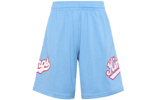 Mitchell & Ness x NBA Kings 1985-86 SW Fan Edition Retro Mesh Casual Letter Elastic Straight Sports Basketball Pants Unisex Blue