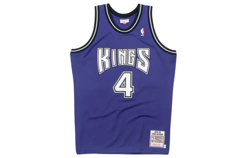 Mitchell & Ness NBA retro sports basketball jersey AU player version 98-99 season Kings Webber No. 4 men's blue
