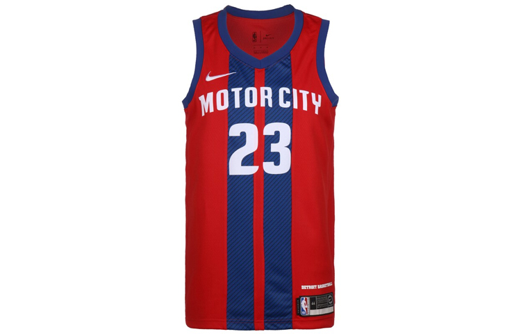 Nike NBA City Edition 20-21 season Detroit Pistons Griffin No. 23 Letter Printed Basketball Vest Men's Red