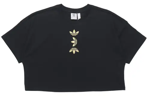 Adidas Originals Drop Shoulder Sleeve T Shirt Women's Black