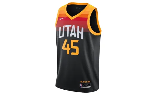 Nike NBA Dri-FIT 20-21 Season Utah Jazz Mitchell No. 45 SW Fan Edition Sports Basketball Vest Men's Black