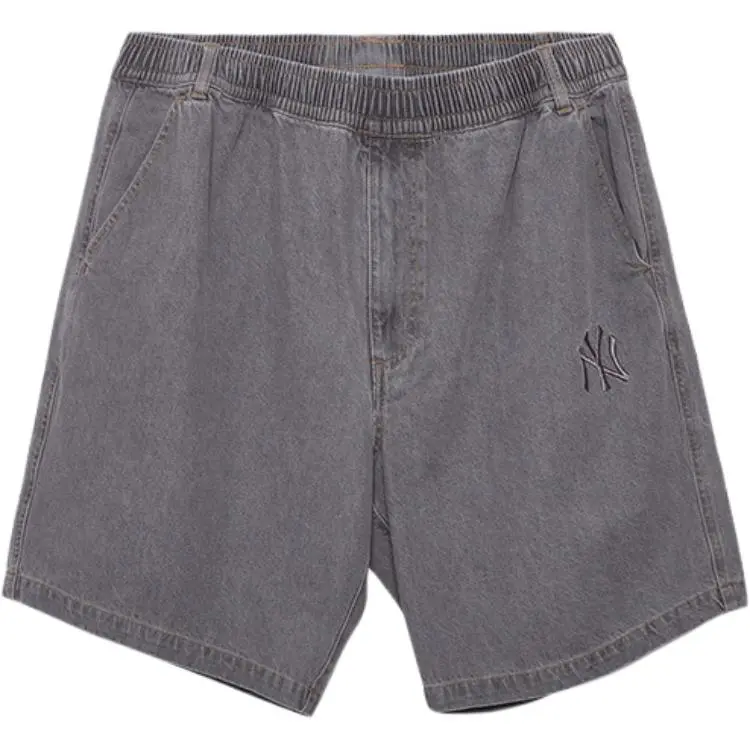 New Era Denim Shorts Unisex Gray