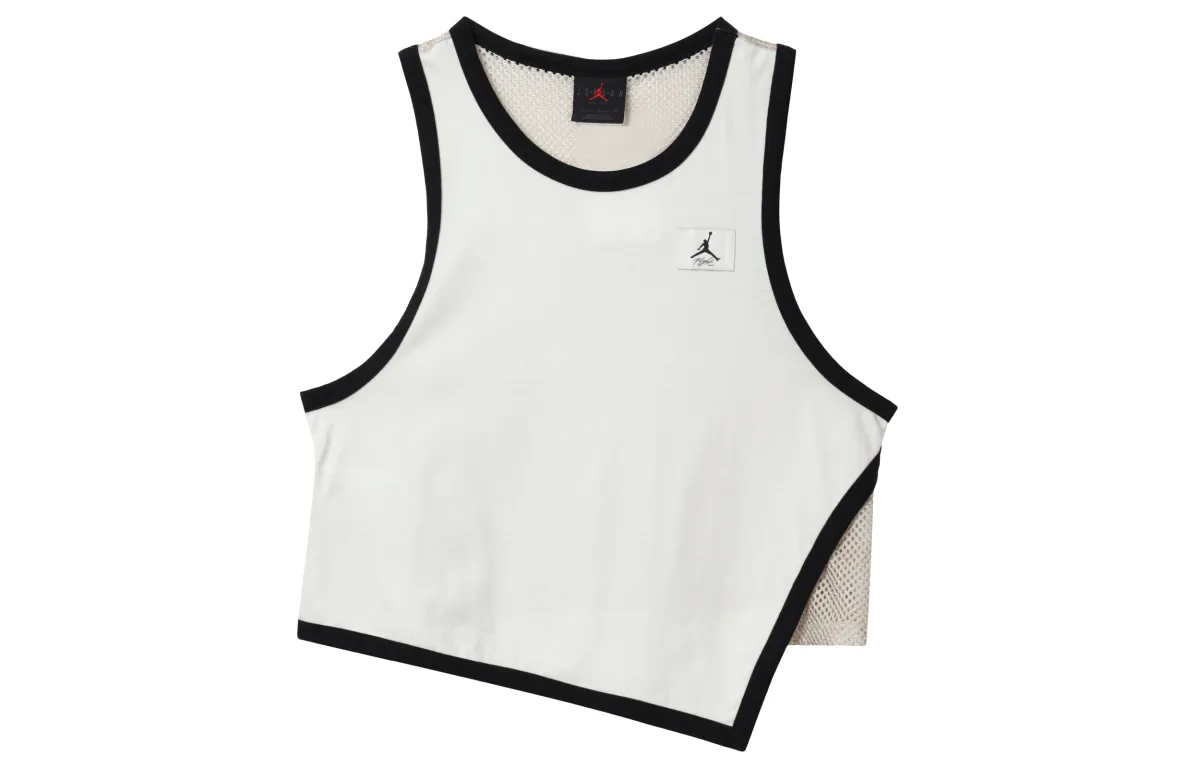Jordan Tank Tops Women's White Crew Neck Moderate Straight Fit