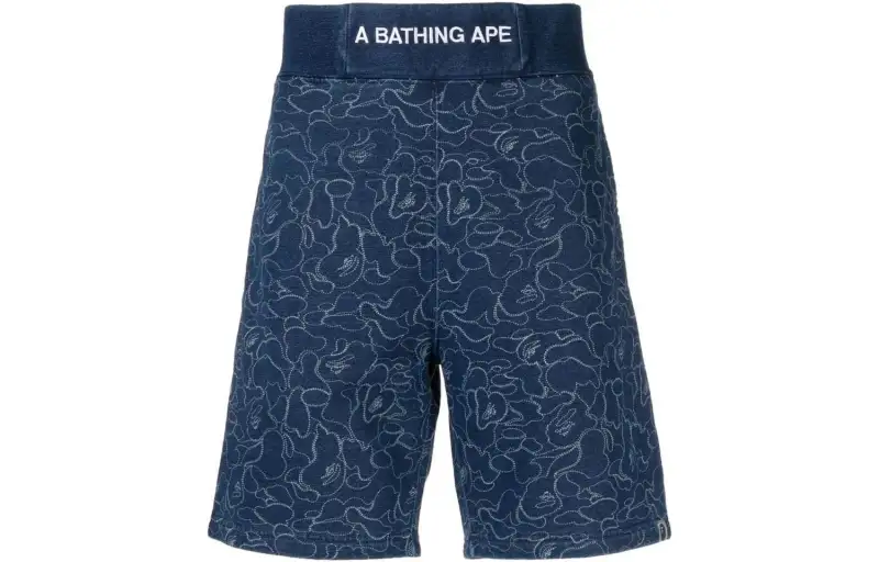 A BATHING APE Casual Shorts Men's Blue Moderate