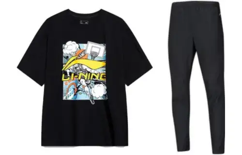 Li Ning Casual Sportswear Men's Crew Neck Moderate