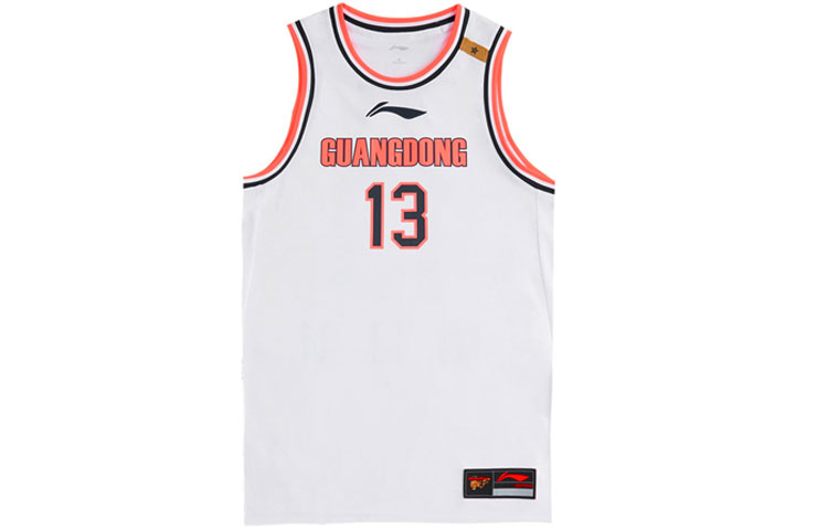 LiNing Li Ning CBA Series CBA League Edition SW Fan Edition 2021-2022 Season Guangdong Team Wilms No. 13 Home Basketball Vest Men's Standard White