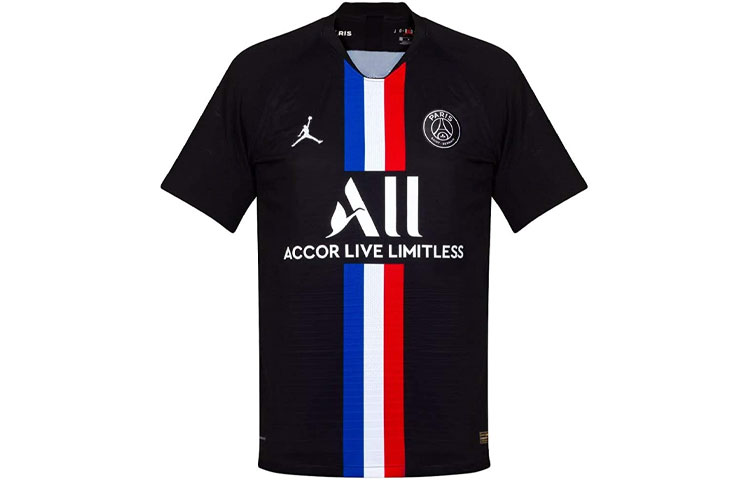 Jordan Paris Saint Germain Soccer Jerseys Men’s Black Moderate Straight Fit