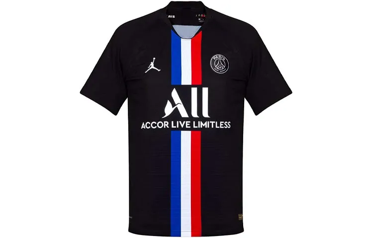 Jordan Paris Saint-Germain Soccer Jerseys Men's Black Moderate Straight Fit