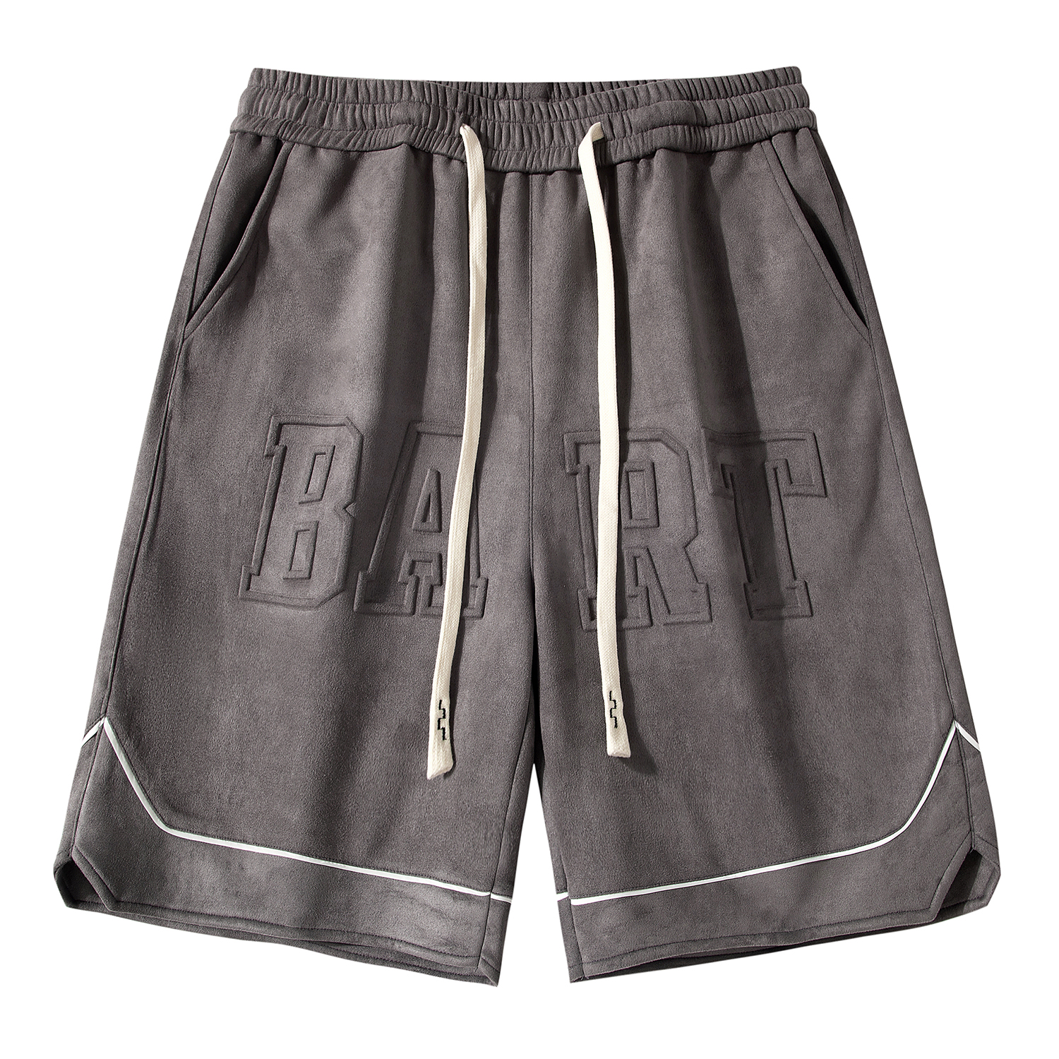 The Simpsons The Simpsons solid color letter stamped loose lace sports basketball five-point casual shorts, same style for men and women