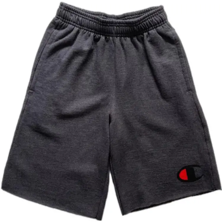 Champion Large C Logo Pattern Sports Fleece Lined Five Point Casual Shorts US Version Unisex Dark Gray