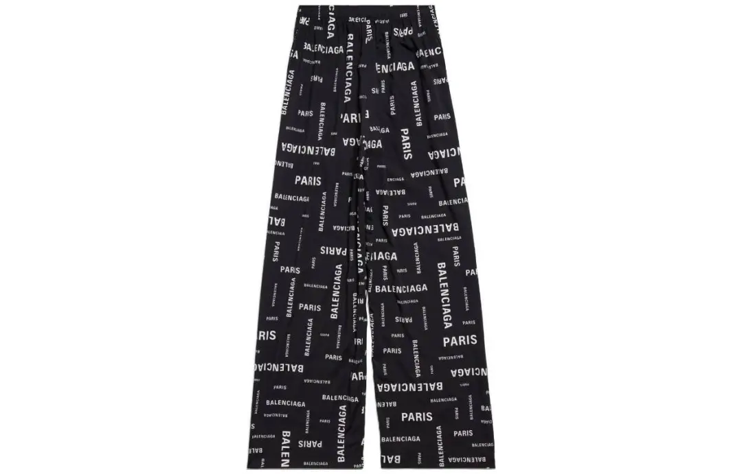 Balenciaga Casual Pants Loose Fit Men's Black