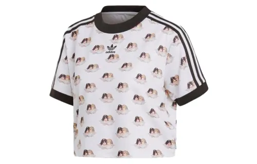 Adidas Originals Crop Tops Women's Multicolor Crew Neck Moderate