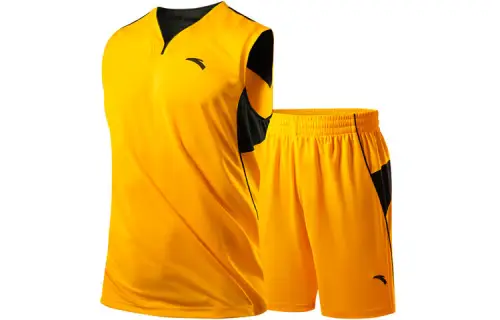 Basketball sports yellow basketball uniform for training, men's style