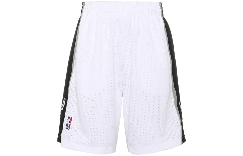 Mitchell & Ness San Antonio Spurs SW Fan Edition 98-99 Season NBA Retro Loose Mid-waist Breathable Shorts Basketball Pants Same Style for Men and Women White