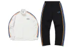 Li Ning Sweatshirt Sets Men's Ivory Stand Collar Moderate