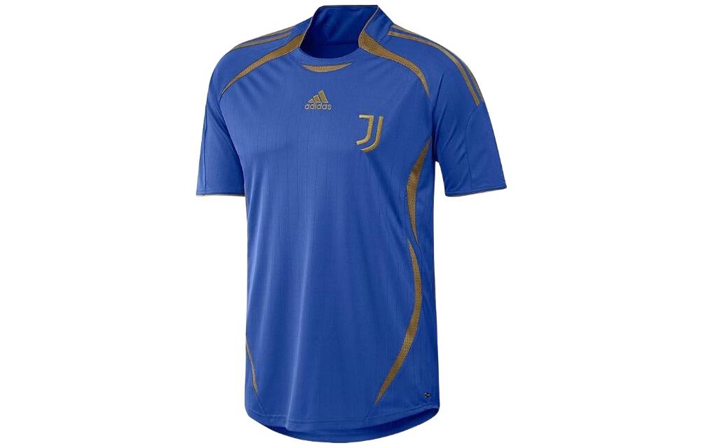 Adidas, retro football uniform, highlighter, logo embroidery service, with short sleeve, for beloved
