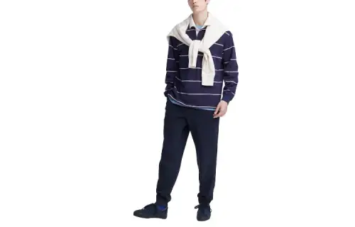 UNIQLO Casual Pants Men's Navy Blue Moderate Sweatpants