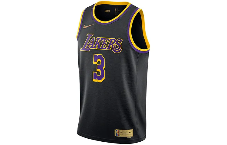 Nike NBA Basketball Jerseys Men's Black Moderate Straight Fit