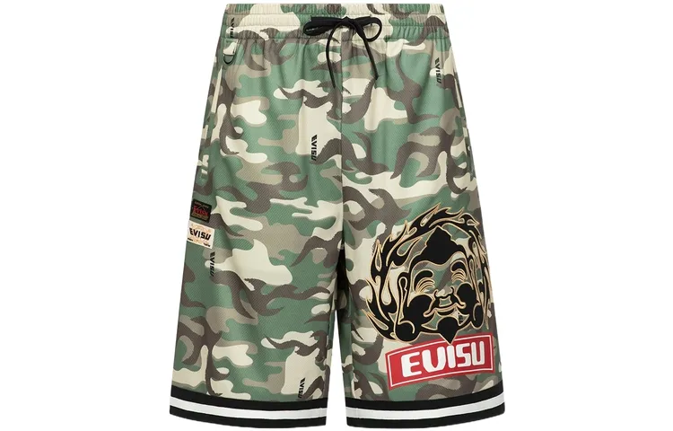 EVISU Casual Shorts Men's Camouflage Moderate