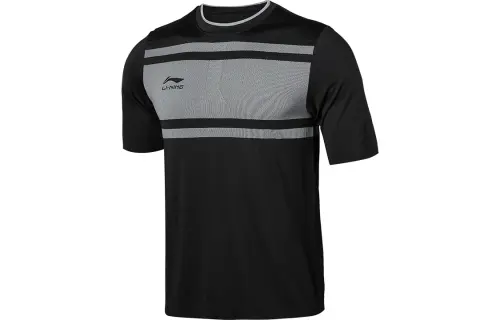 Li Ning Soccer Jerseys Men's Black Moderate Straight Fit