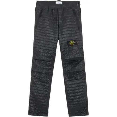 STONE ISLAND Logo Patch Elastic Waist Pants