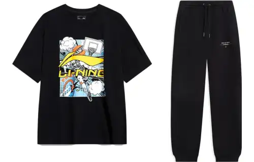 Li Ning Casual Sportswear Men's Crew Neck Moderate