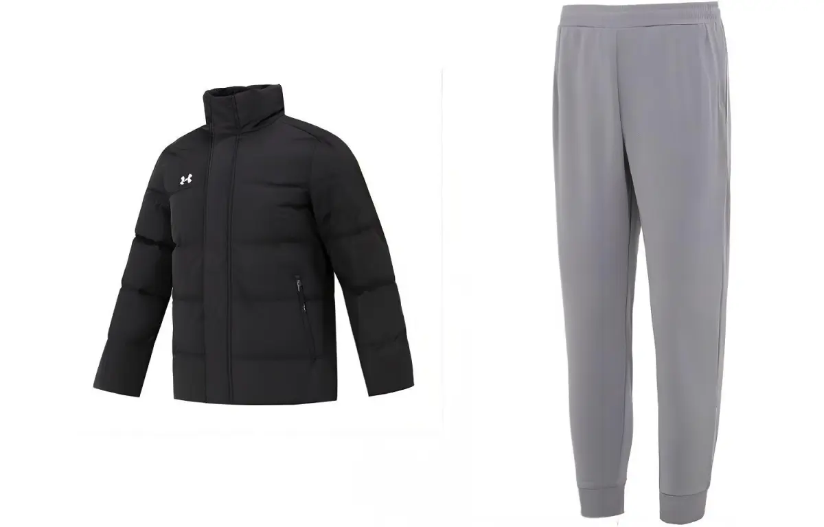 Under Armour Casual Sportswear Sets Men's Stand Collar Moderate