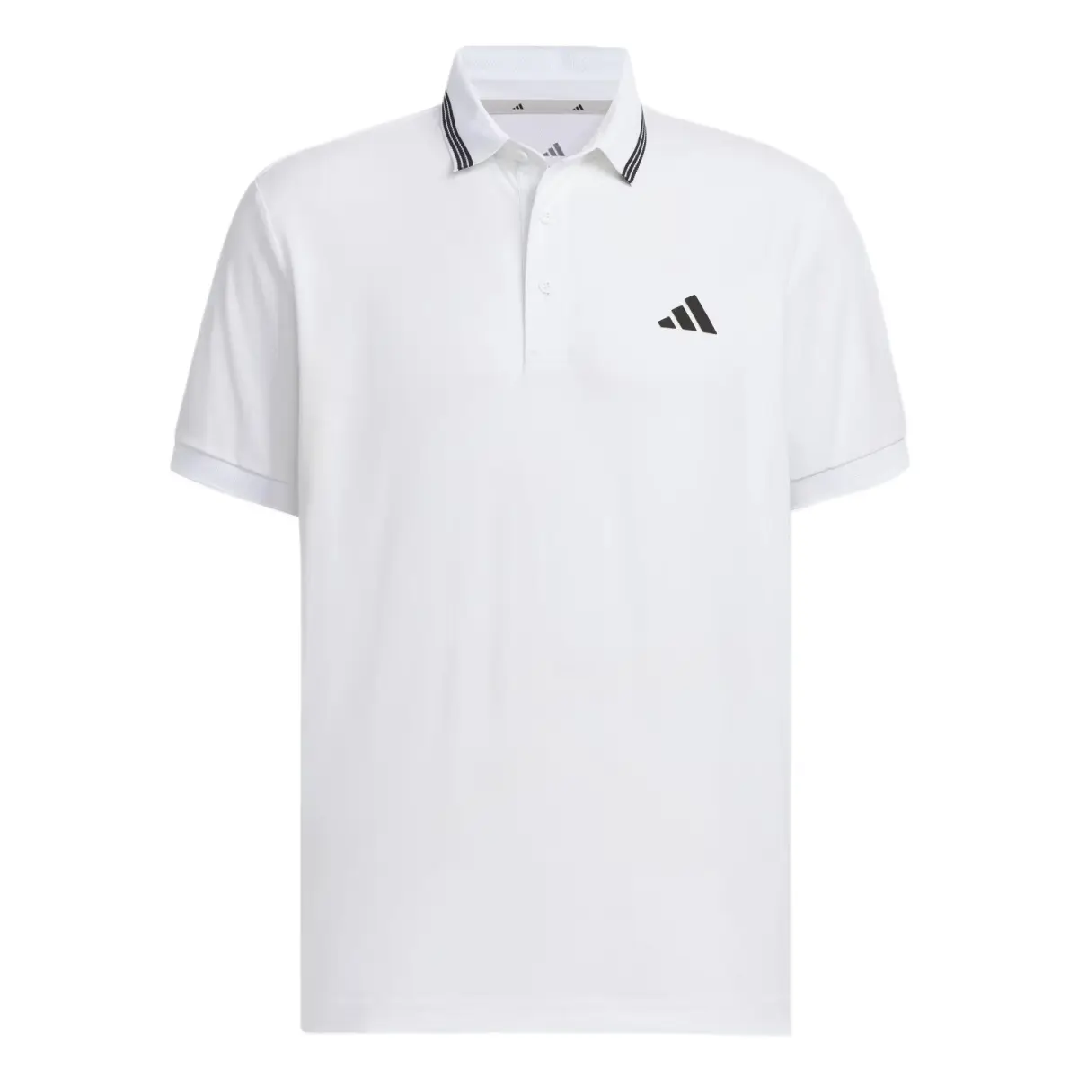 Adidas SHORT SLEEVE RIBBED Polo Shirt Men's White