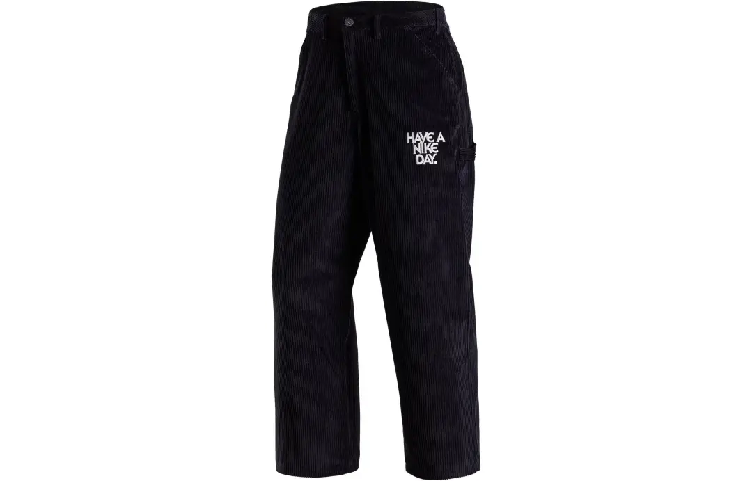 Nike Casual Pants Men's Black Moderate Straight Fit Pants