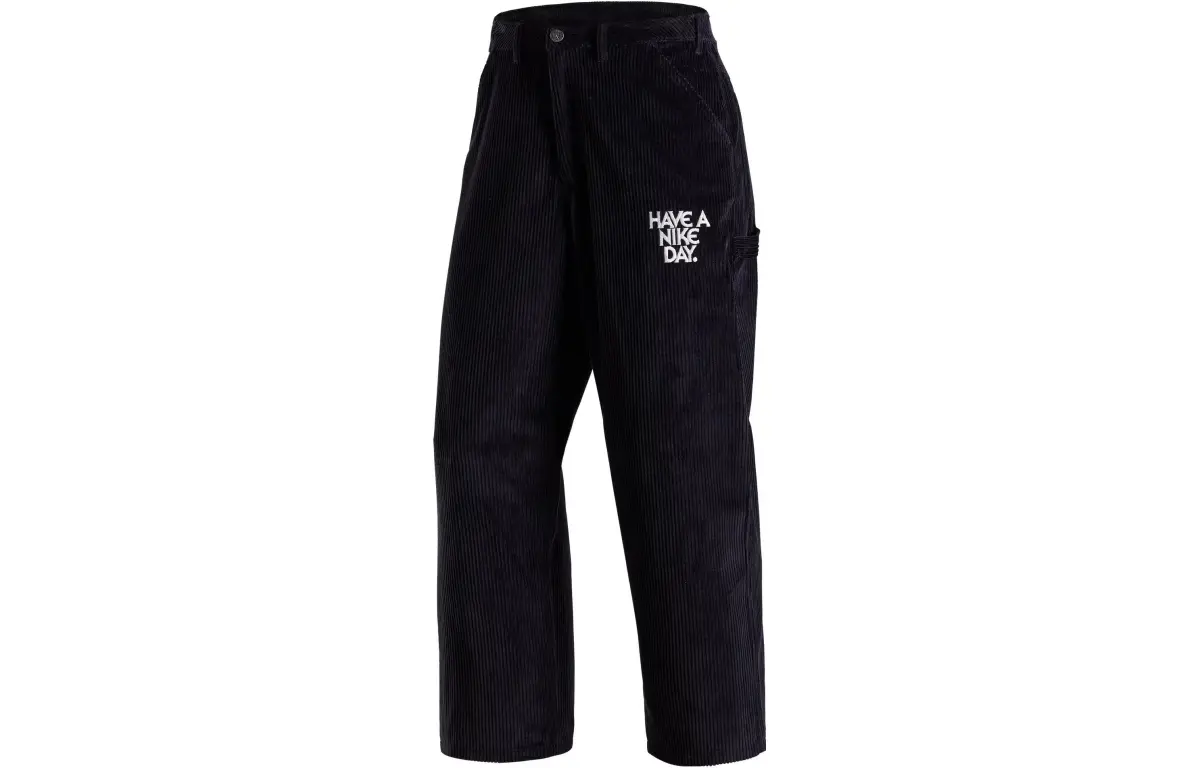 Nike Casual Pants Men's Black Moderate Straight Fit Pants
