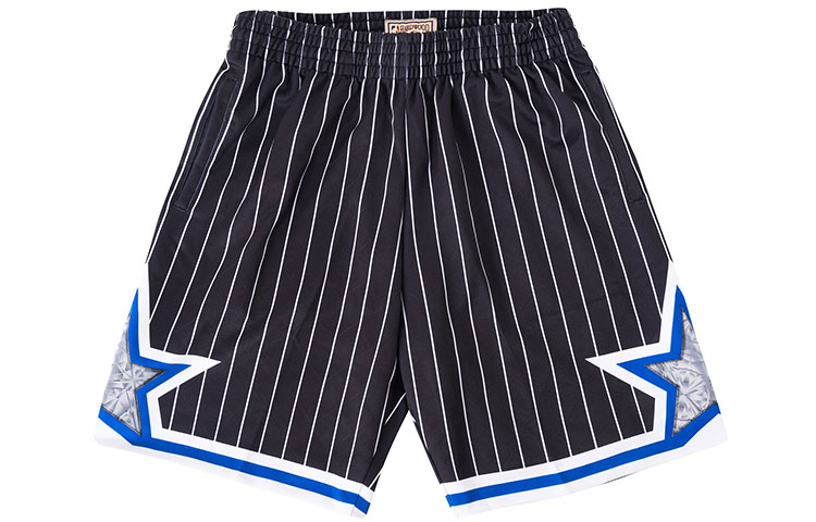 Mitchell & Ness Magic 75th Anniversary Edition SW Fan Edition 94 Season NBA Retro Striped Mid-Rise Comfortable Sports Basketball Pants Men's Black