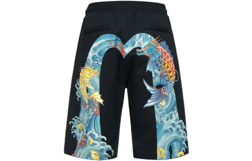 EVISU Casual Shorts Men's Black Moderate