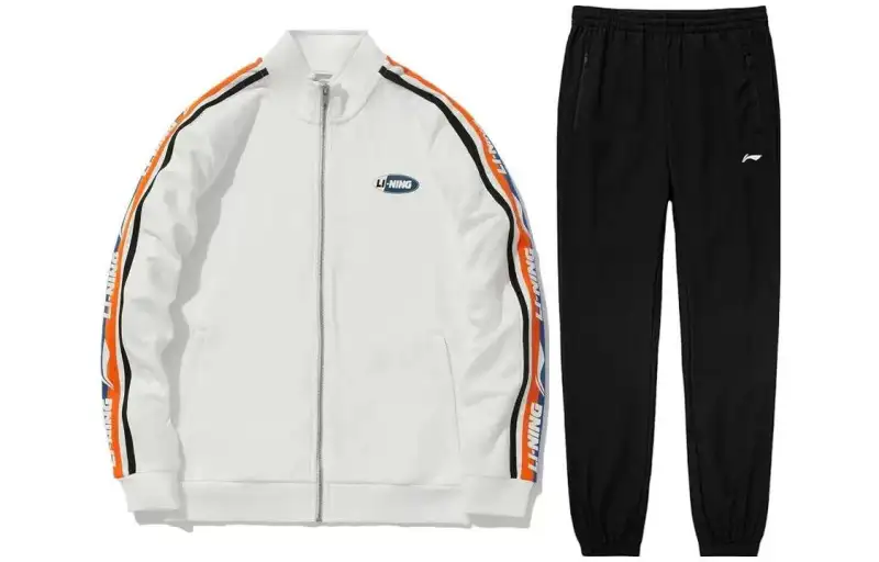 Li Ning Casual Sportswear Men's White+Black Moderate