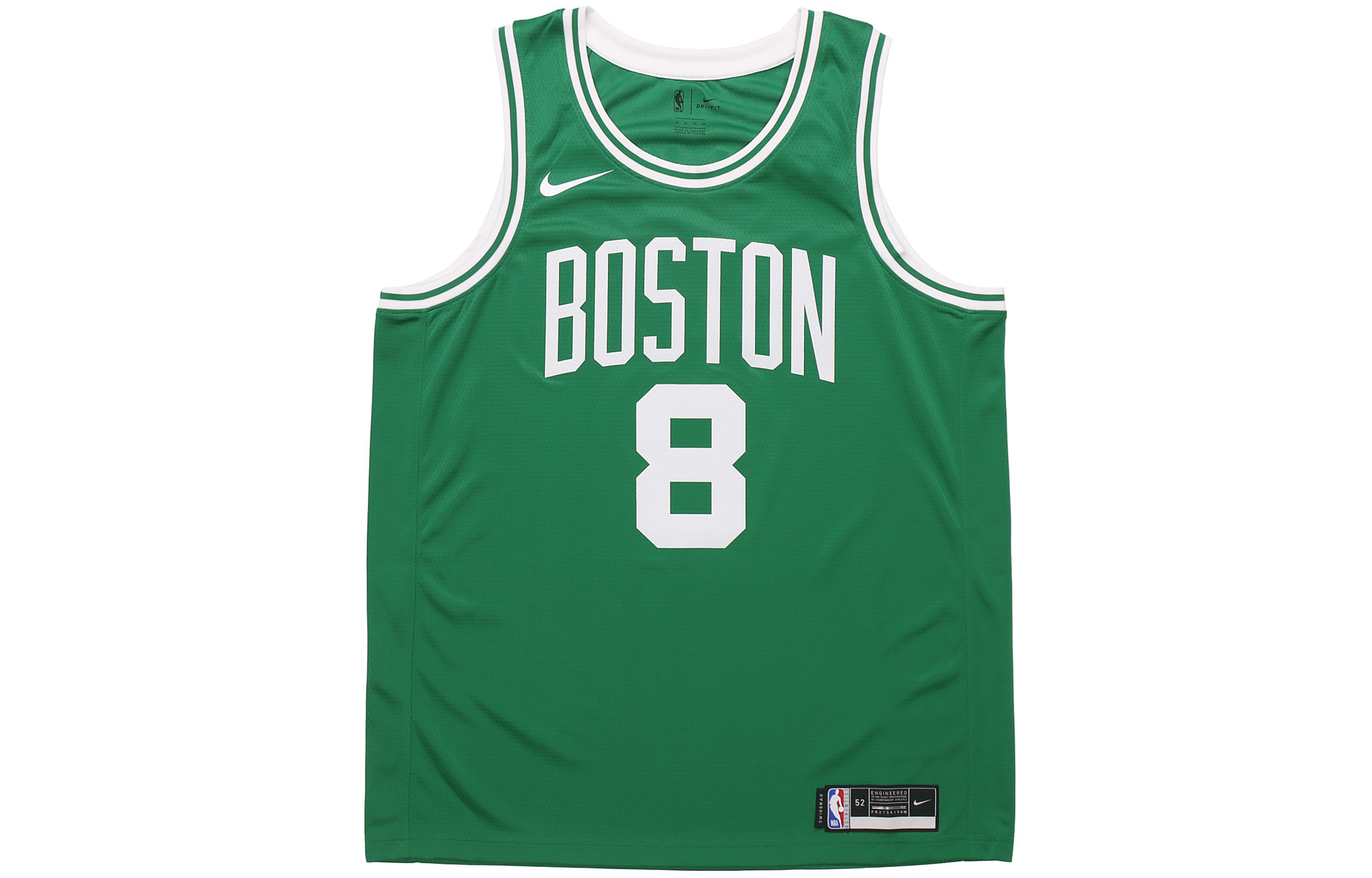 Nike Swingman NBA Kemba Walker Icon EditionSW Fan Edition 20-21 Season Celtics No. 8 alphanumeric print sports basketball vest men's clover green