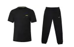 Li Ning Casual Sportswear Men's Black Crew Neck Moderate