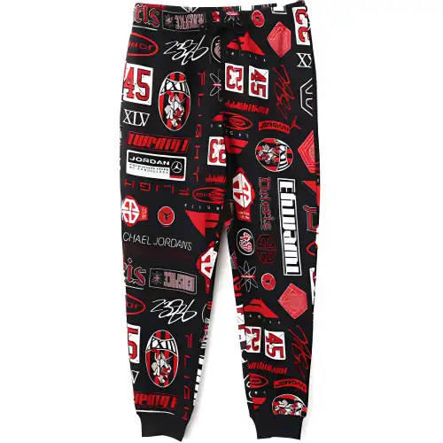 Jordan BRAND SS25 Casual Pants Men's Black/University Red