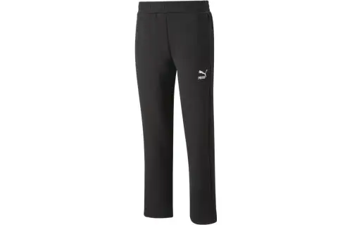 PUMA T7 Casual Pants Men's Black Moderate Straight Fit Pants