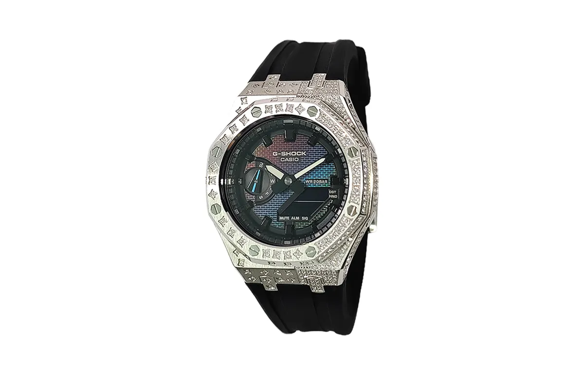 CASIO Custom Collection Electronic Movement Fluoroelastomer Strap Watch Men's Watches