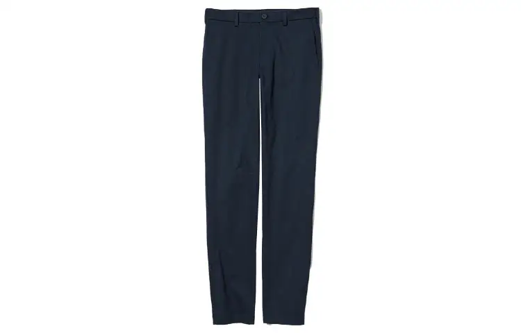 UNIQLO Casual Pants Unisex Navy Blue Moderate Straight Fit Pants