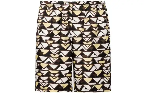 【Previous Season】triangle-print swim shorts