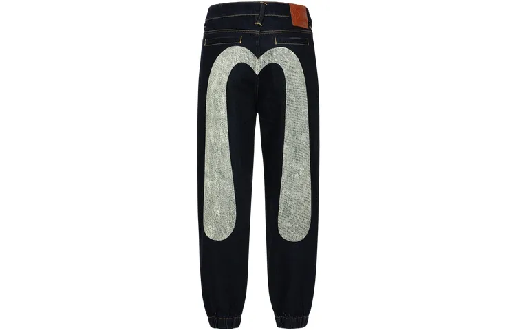 EVISU Jeans Men's Denim Blue Moderate Cuffed Pants