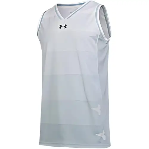 Under Armour Basketball Jerseys Men's White Moderate Straight Fit
