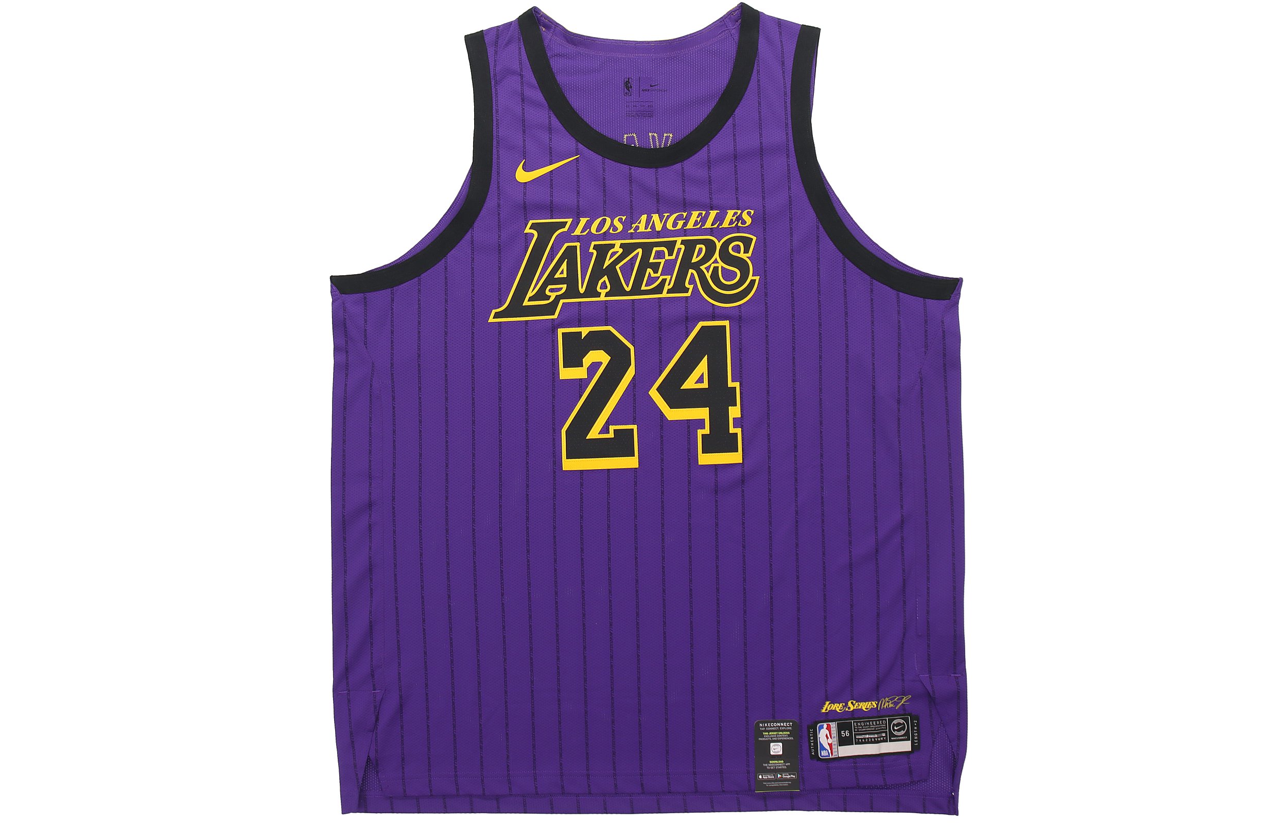 Nike NBA Jersey Kobe Bryant Lakers No. 24 18-19 season city limited AU player version jersey basketball vest men's purple