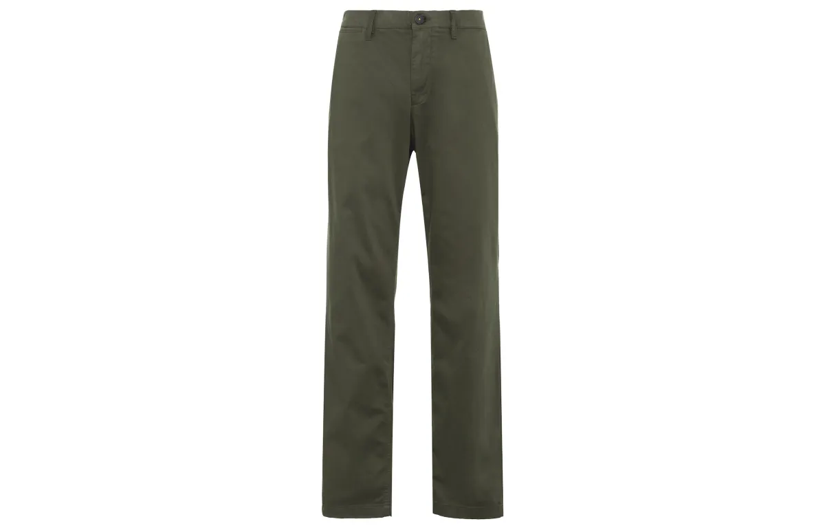 Timberland Casual Pants Men's Olive Moderate Straight Fit Pants